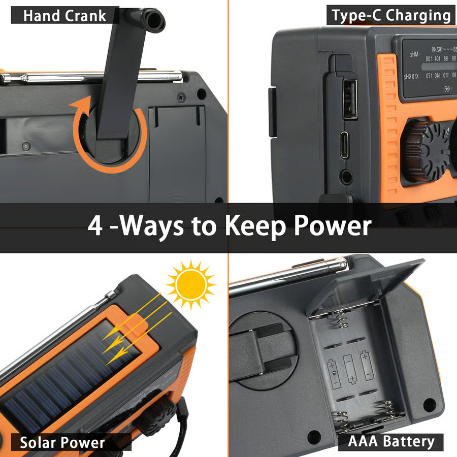 Solar-Powered Emergency Weather Radio