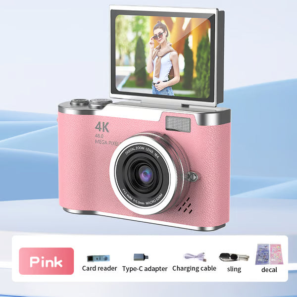 💥1080P HD 48MP Digital Point & Shoot Camera with 2.4 Inch HD Flip Screen💥
