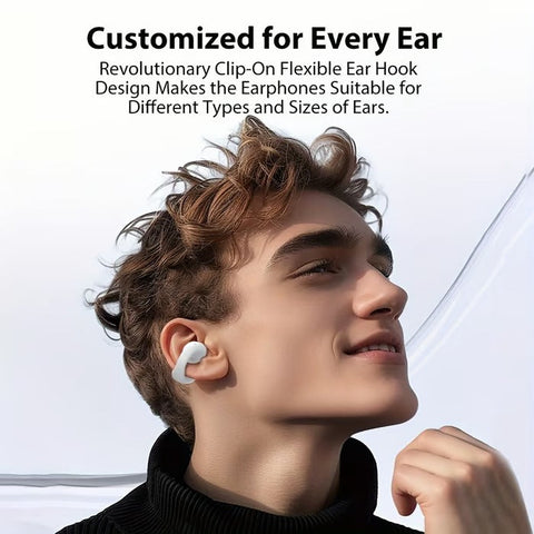 🔥2025 New Arrival - Ear Clip Style Bluetooth Translation Headset With Touch Screen