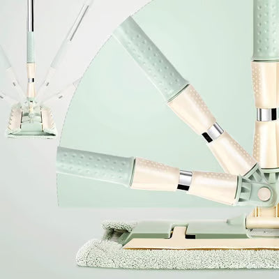 🏆Hot Sale 49% OFF⏳Flat Mop with Stainless Steel Handle with Reusable Washable Mop Cloths