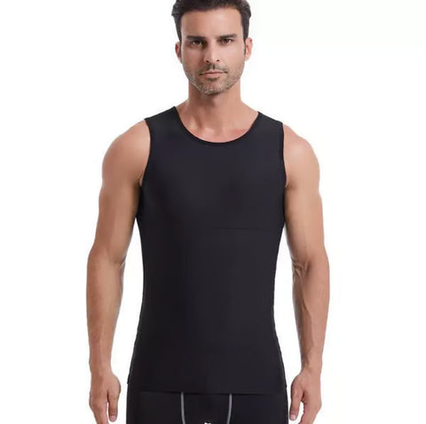 Men's Sleeveless Solid Crew Neck Shapewear Undershirt