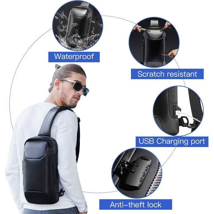 New Carbon Fiber Streamline Anti-Theft Sling Bag 🔥