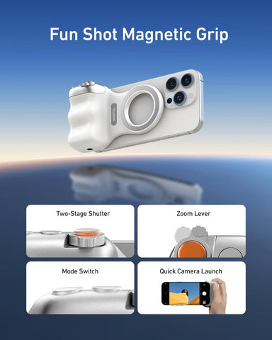 TELESIN Fun Shot Magnetic Phone Camera Grip & Magnetic Selfie Light Bundle Kit