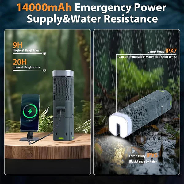 Telescopic Camping Light with Speaker